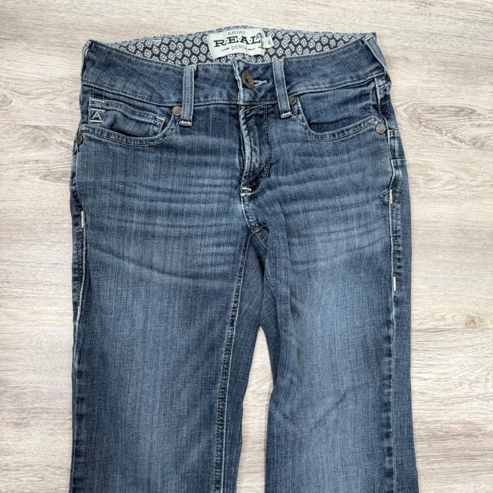 Ariat REAL Denim Womens 26S Dark Wash Mid Rise Bootcut Jeans 10014015 - Picture 6 of 10